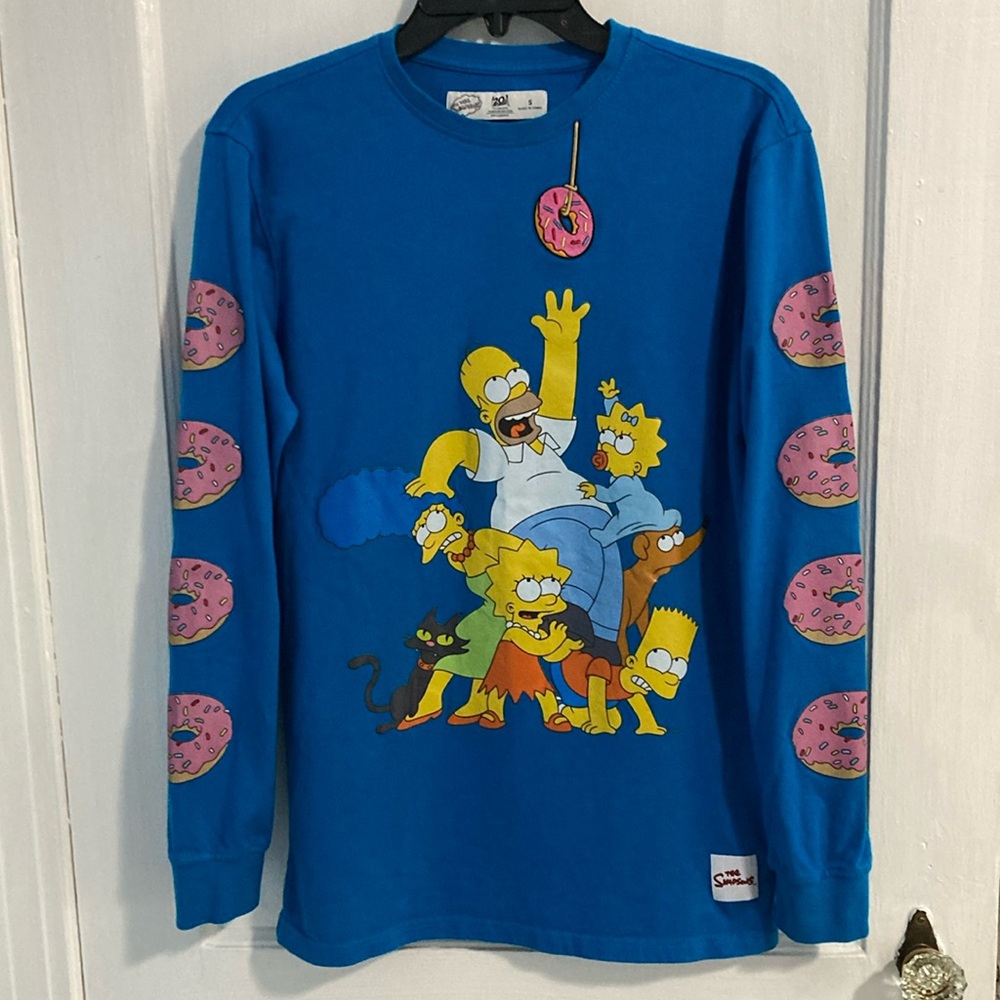 20th Television The Simpsons Long Sleeve, Pullover T-Shirt - Size S